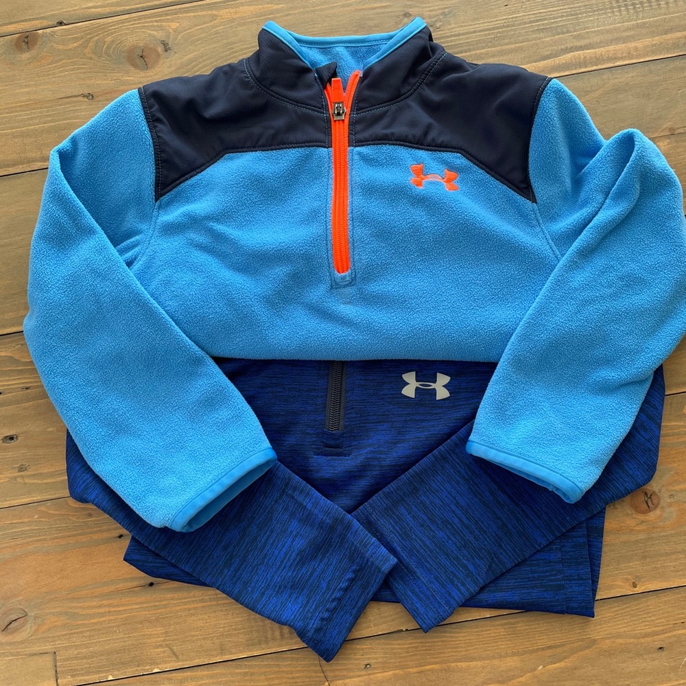 2 Under Armer 1/4 Zip Boys Size 4T